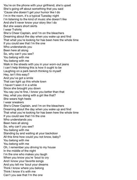me taylor swift lyrics.